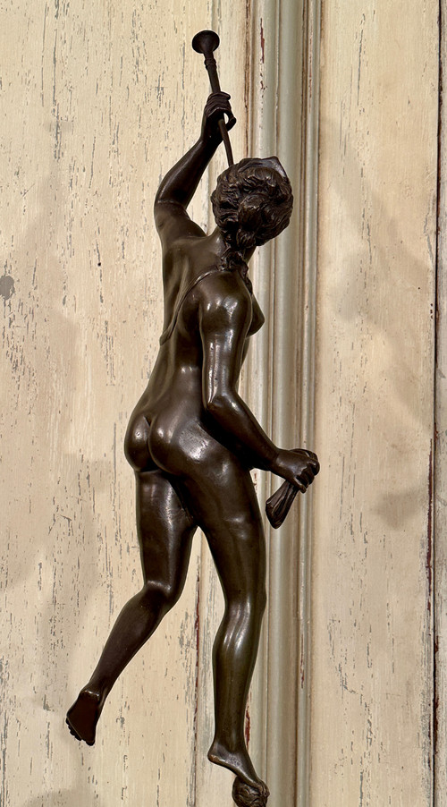 Jean De Bologne After, Pair Of Mercury Bronze Sculptures Renowned 19th Century (H82cm)