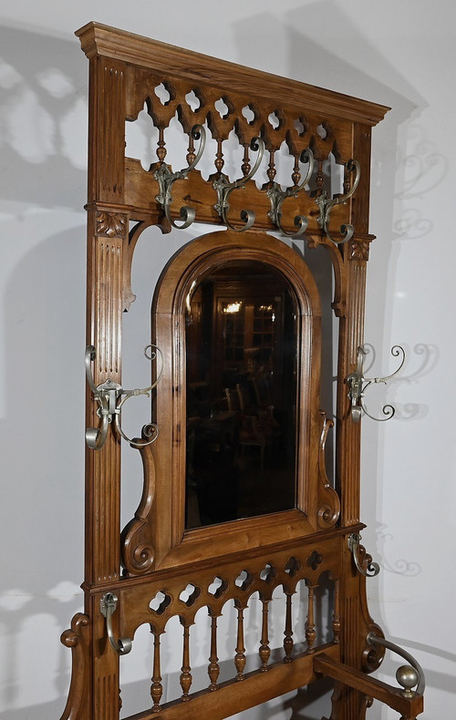 Rare Vestibule Chest in Walnut – Late 19th Century