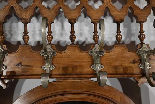 Rare Vestibule Chest in Walnut – Late 19th Century