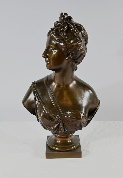 Bronze “Diane the Huntress”, after Houdon – Late 19th century