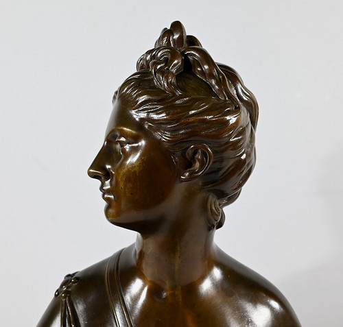 Bronze “Diane the Huntress”, after Houdon – Late 19th century