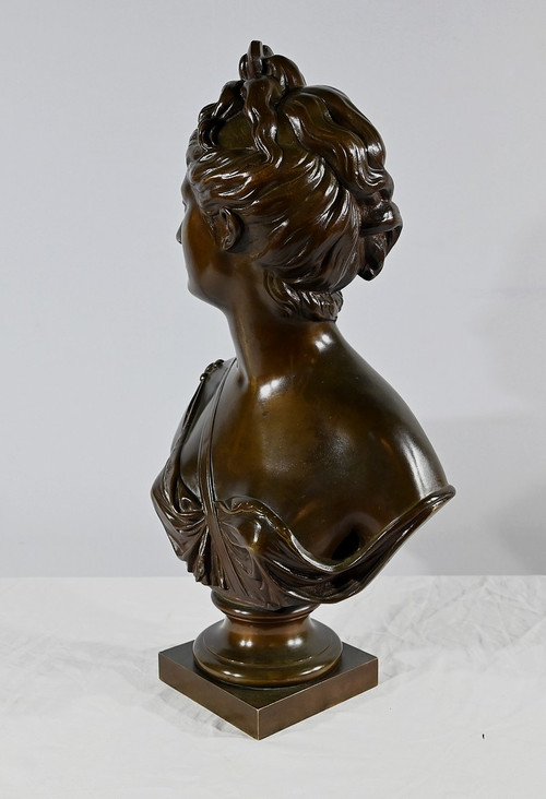 Bronze “Diane the Huntress”, after Houdon – Late 19th century