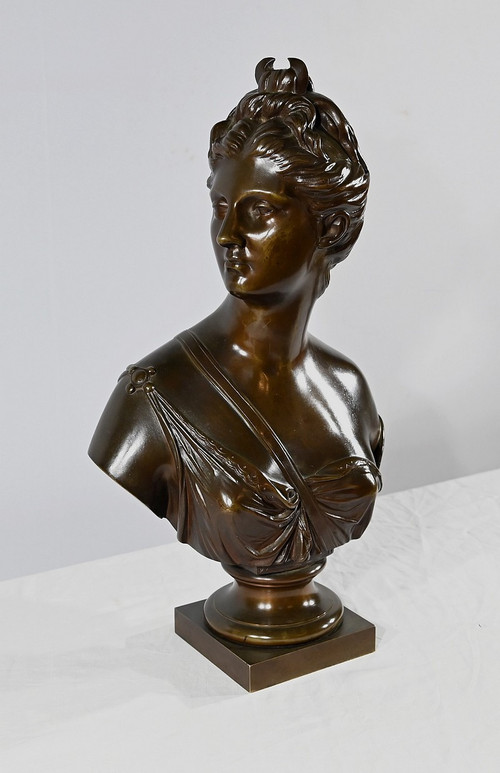 Bronze “Diane the Huntress”, after Houdon – Late 19th century