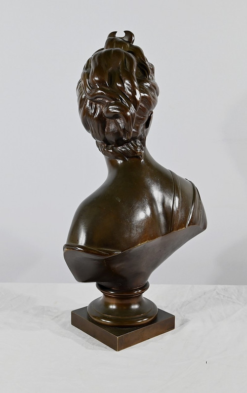 Bronze “Diane the Huntress”, after Houdon – Late 19th century