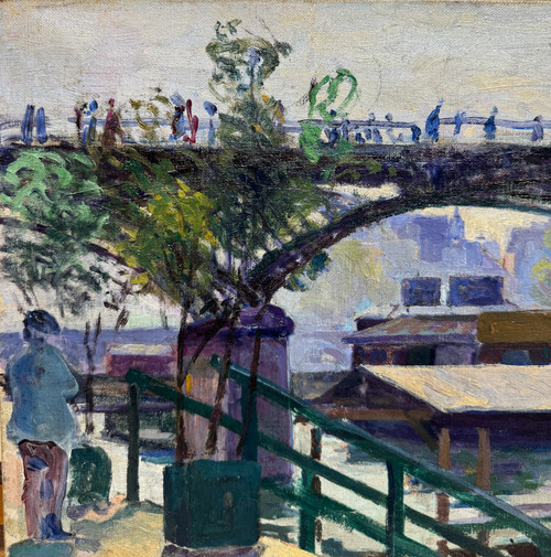 Jean Hippolyte Marchand (1883-1940) - Paris, Le Pont Des Arts, 1906