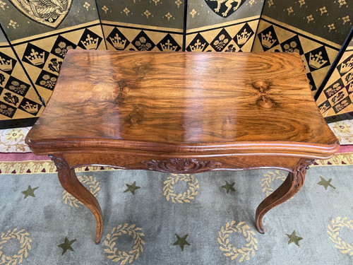 Louis XV walnut games table