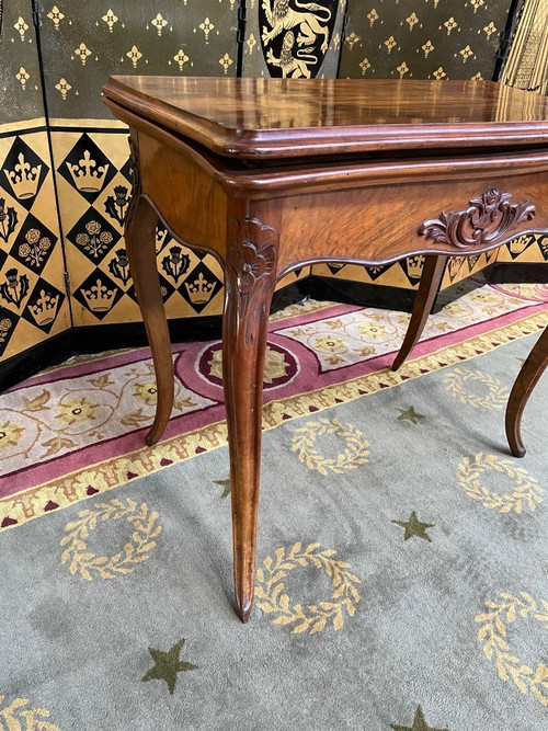 Louis XV walnut games table