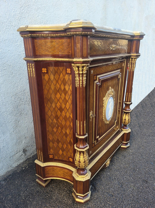 *Promotion *Sideboard auf Stützhöhe mit Intarsien, Napoleon III., 19. Jahrhundert