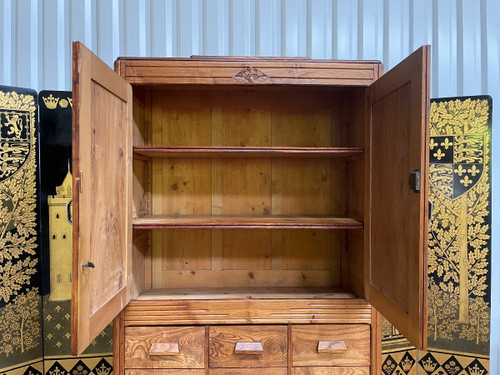 Art Deco Elm Sideboard - Craft cabinet with drawers