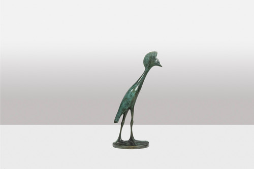 François Pompon. “Crowned Crane on the move”, bronze, 2006 print.