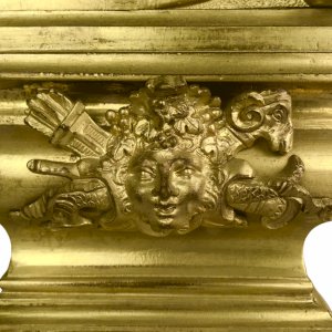 Sphinxlampe aus vergoldeter Bronze