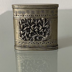 Silver Alloy Opium Box