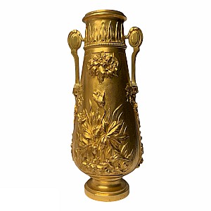 Corrieaux Gilt Bronze Baluster Vase