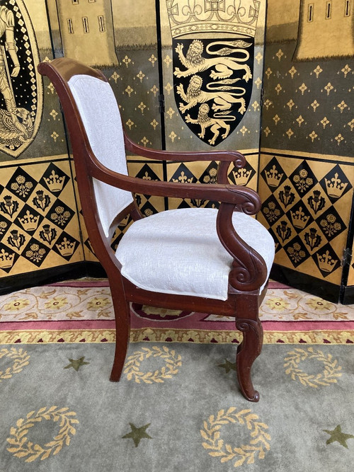 Restoration Period Mahogany Armchair