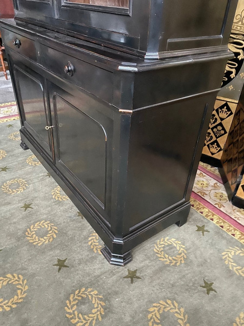 Louis Philippe Double Body Buffet In Blackened Wood