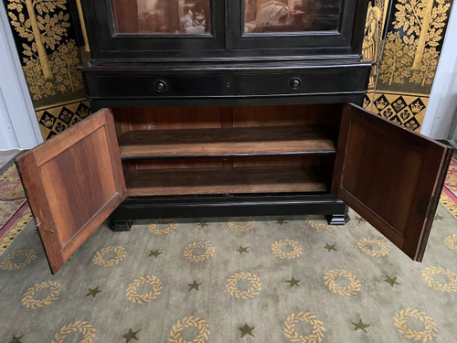 Louis Philippe Double Body Buffet In Blackened Wood