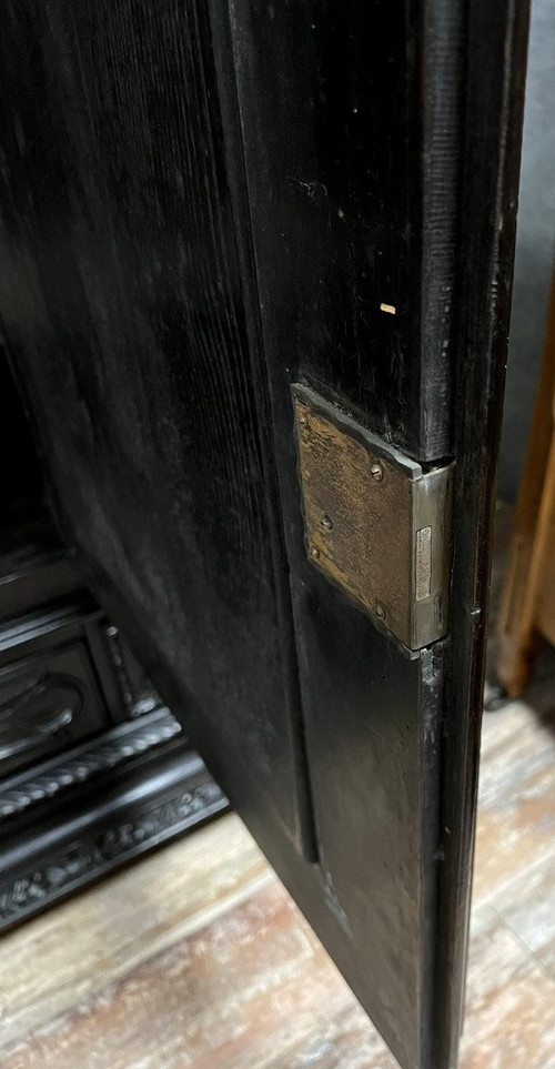 sideboard or valet cabinet in blackened wood Renaissance style circa 1850