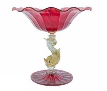 Coupe au triton verre Murano Venise Barovier & Toso