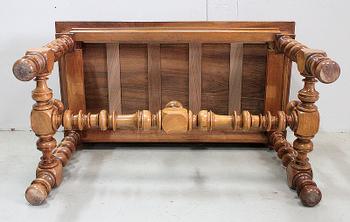 Office table in solid walnut, Louis XIII style - 19th century