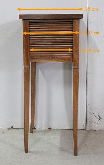 Small Curtain Table, Solid Walnut - Nineteenth