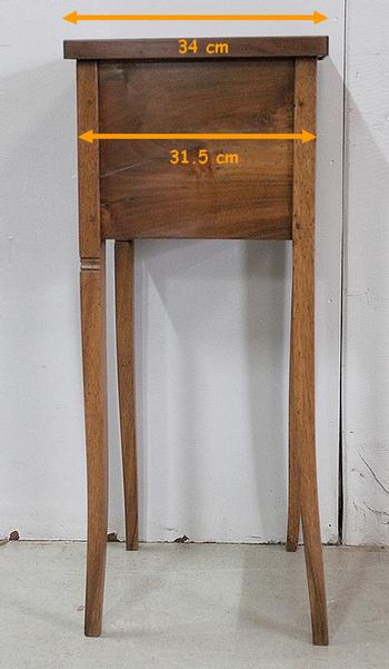 Small Curtain Table, Solid Walnut - Nineteenth