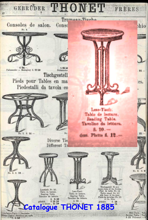 Table de lecture , Lese Tisch N°1 par Thonet - 1895 -Art nouveau