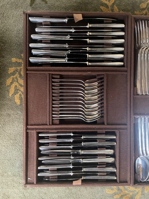 ERCUIS Silver Metal Cutlery Set 112 pieces