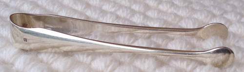 Silver metal sugar tongs model Fidelio orfèvrerie Christofle