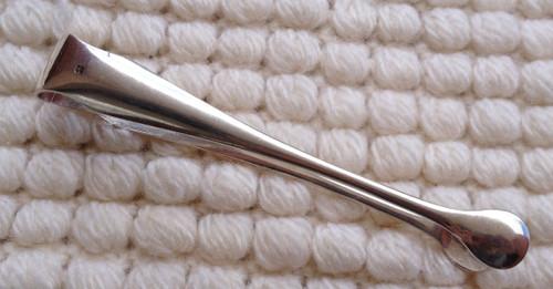 Silver metal sugar tongs model Fidelio orfèvrerie Christofle