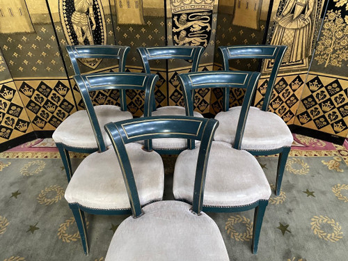 Suite Of 6 Louis XVI Style Chairs By “Maurice Hirch”