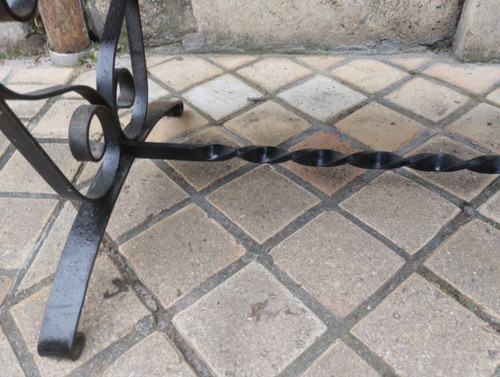 Rectangular Coffee Table - Roger Capron - Wrought Iron - Vallauris - c. 1960