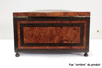 Small Veneer Wood Box, Napoleon III Period - Nineteenth