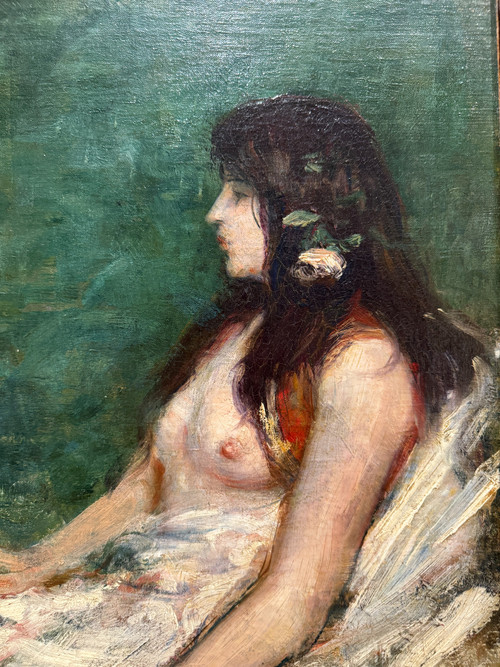 Französische Impressionistenschule - Weiblicher Akt im Profil, um 1890