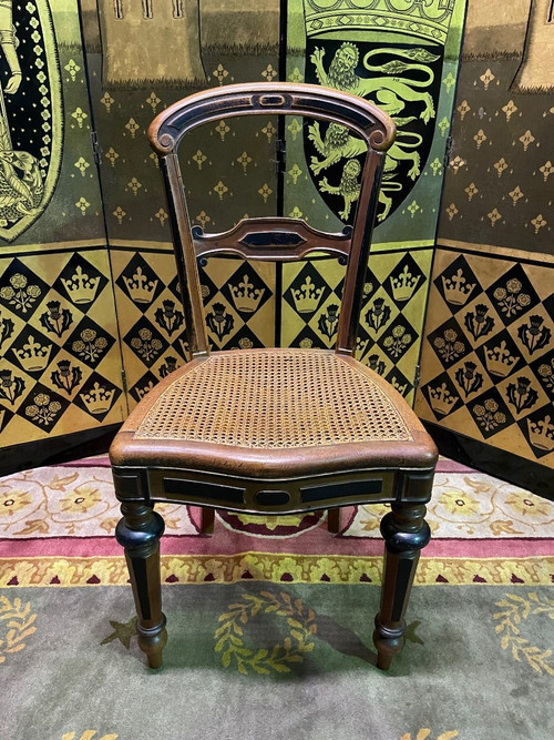 Suite De 4 Chaises Cannées Napoléon III