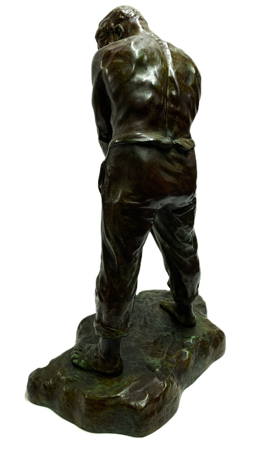 Victor Demanet Art Deco Bronze "the Hammerer"