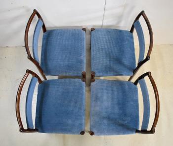 Suite of 4 Scandinavian Chairs - 1960s