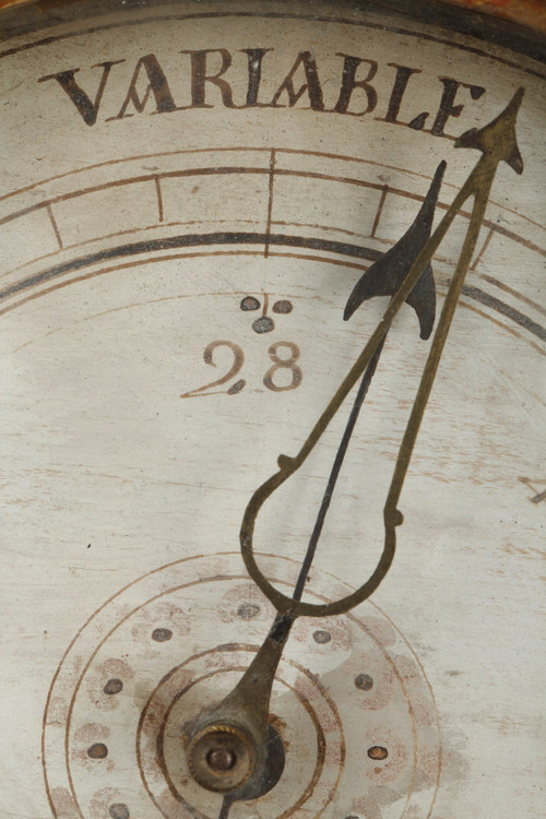 Louis XV period rocaille barometer-thermometer