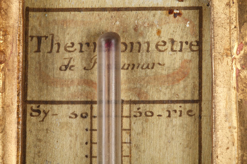 Louis XV period rocaille barometer-thermometer