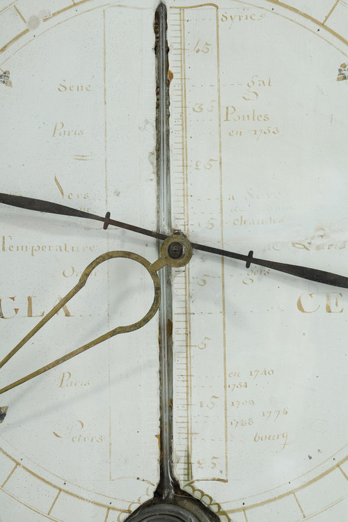 Réaumur Barometer-Thermometer aus vergoldetem Holz, Louis XVI-Zeit