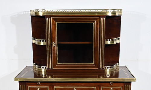 Small Mahogany Showcase Desk, Louis XVI style – Mid-19th century