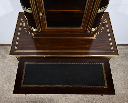 Small Mahogany Showcase Desk, Louis XVI style – Mid-19th century