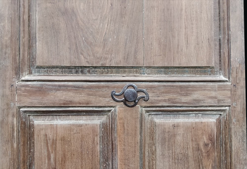 Beautiful Old Communication Door In Oak From The 18th Century Beautiful Ironwork