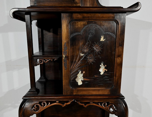 Asian cabinet in stained beech, Viardot taste – Late 19th century