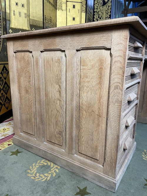 1950 Solid Oak Administrative Desk