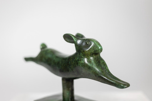 François Pompon. “Running Rabbit”, bronze, 2006 print.