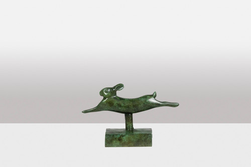 François Pompon. “Running Rabbit”, bronze, 2006 print.