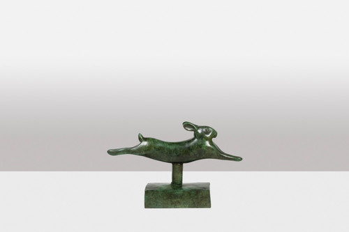 François Pompon. “Running Rabbit”, bronze, 2006 print.