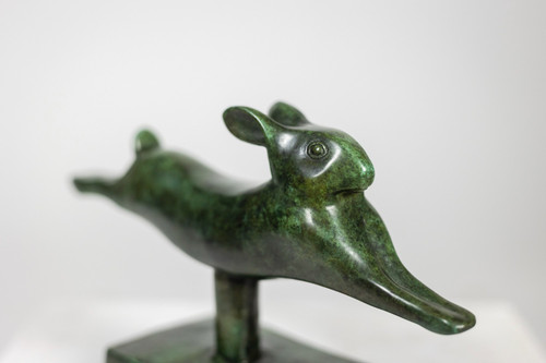 François Pompon. “Running Rabbit”, bronze, 2006 print.