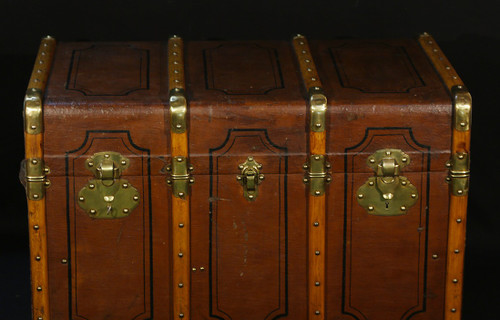 19th century travel trunk