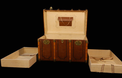 19th century travel trunk